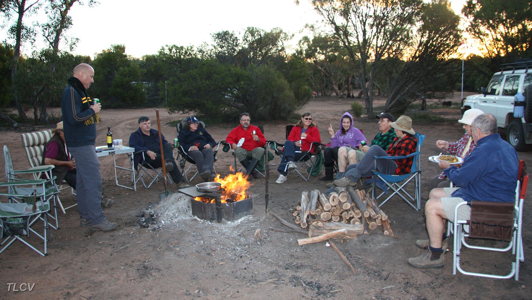 36-Our final happy hour at Red Bluff camping ground on the VIC-SA Border Track.JPG